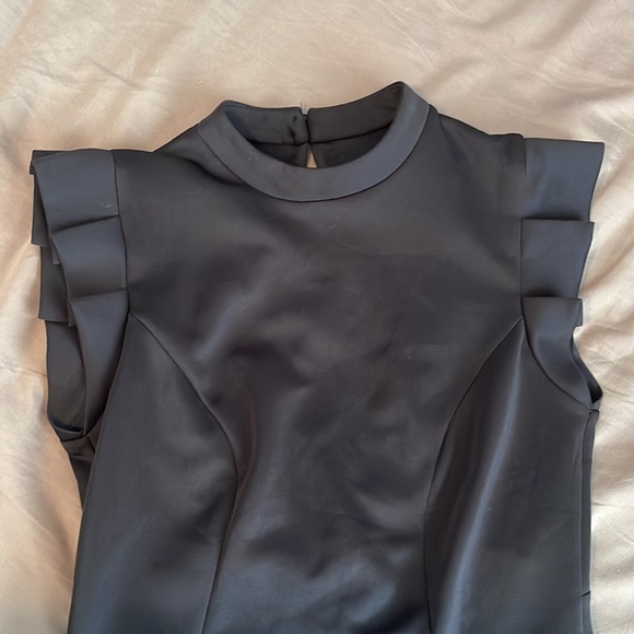 NWOT Tall midi high neck pencil dress with cut out back and shoulder detail - Picture 6 of 8